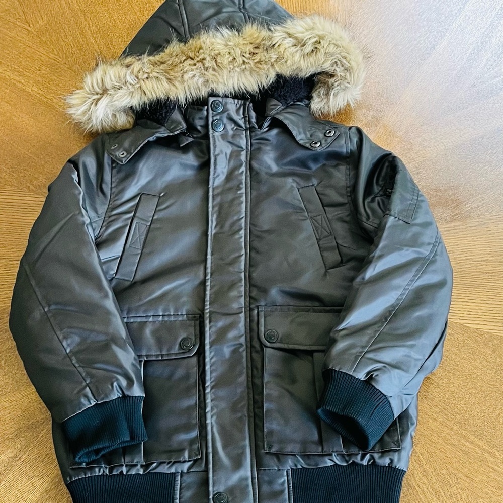 Urban Republic Bomber Parka Fur Hood Boys M